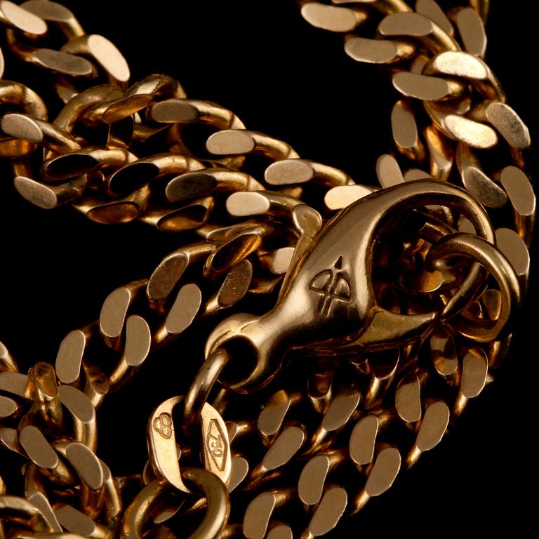 HALSLÄNK, 18k guld, Balestra, Italien. Vikt 20 g.