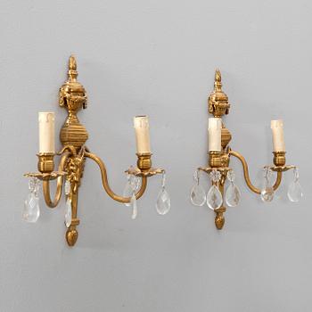Pair of Louis XVI-style sconces, first half of the 20th century.