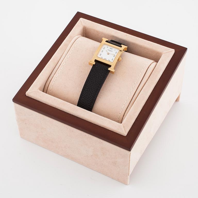 HERMES, "Heures H", wristwatch, 21 x (30) mm.