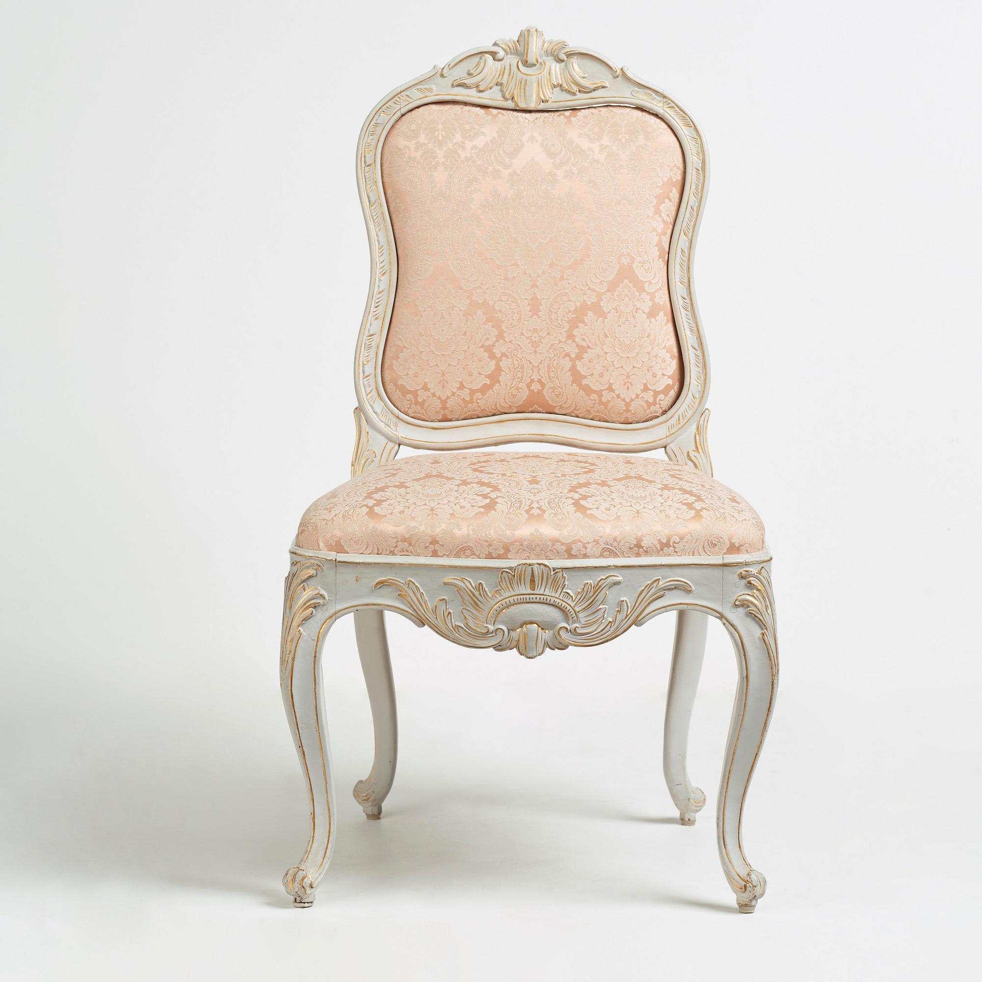 STOLAR, tre stycken, Stockholmsarbeten, 1700-talets andra hälft, Rokoko.