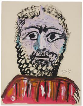 766. Pablo Picasso, "Buste d'homme".