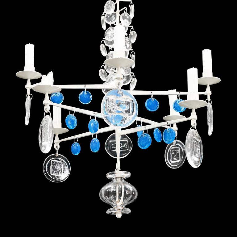 A iron chandelier by Erik Höglund, 1970's.