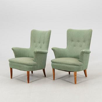 Carl Malmsten, a pair of armchairs "Stora Furulid".