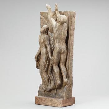 JOHN LUNDQVIST, bronsskulptur, signerad John Lundqvist. Gjutarstämplar E. Pettersson Fud.