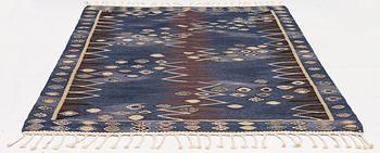 Barbro Nilsson, a carpet, "Snäckorna", tapestry weave, ca 204 x 140 cm, signed AB MMF BN.
