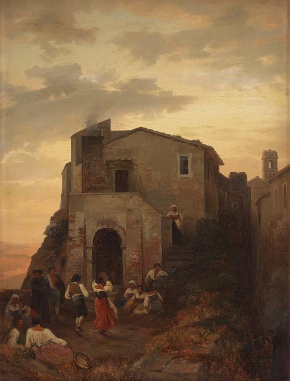 Marina Kylberg, Gathering in the village, Italy.