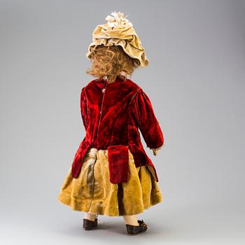 A bisque head doll by Jules Steiner, France, late 19th century.