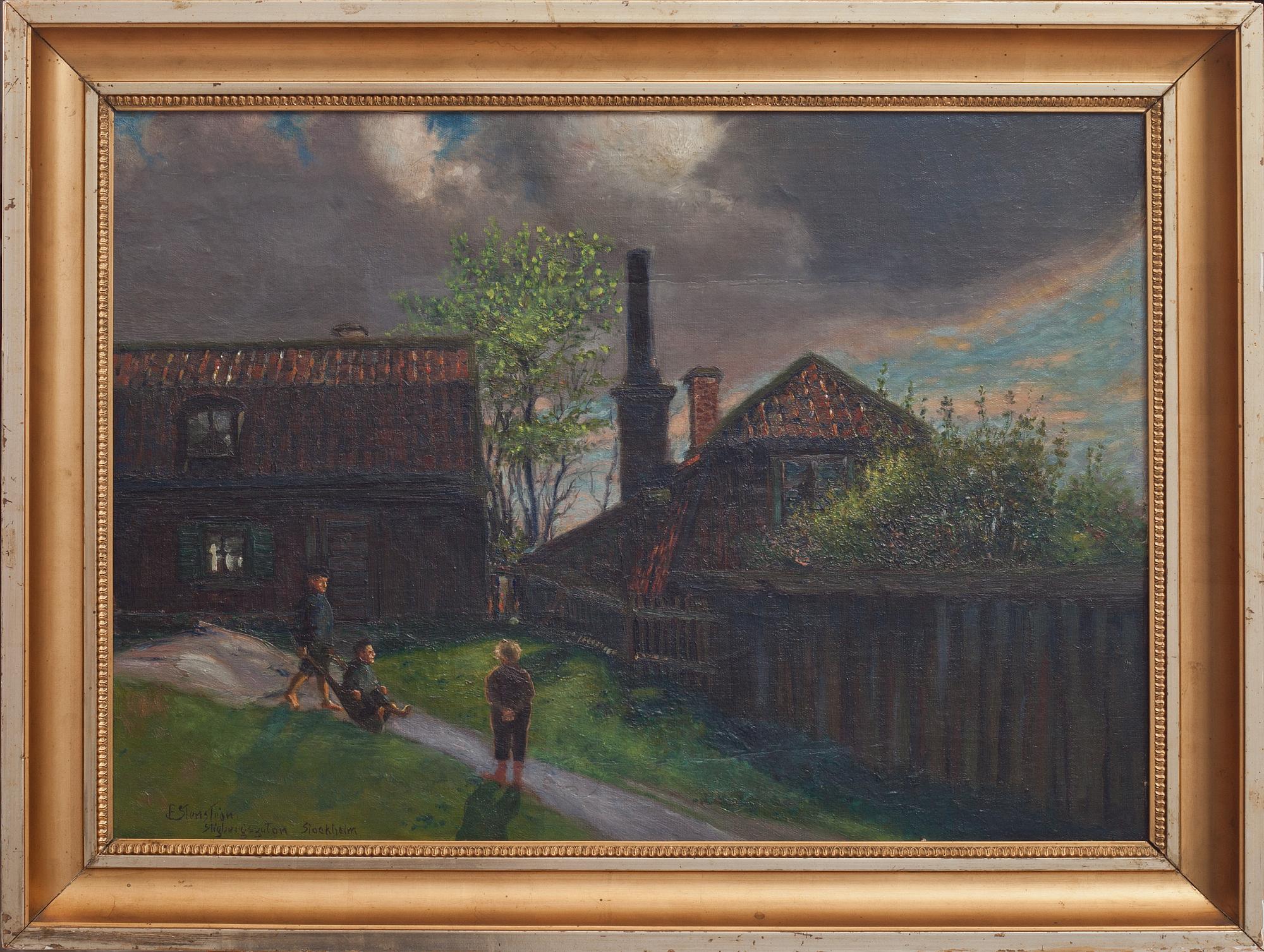 ELSIE STENSTRÖM, olja på duk. Signerad.