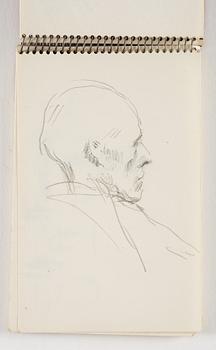 Lotte Laserstein, 10 små skissblock med teckningar.