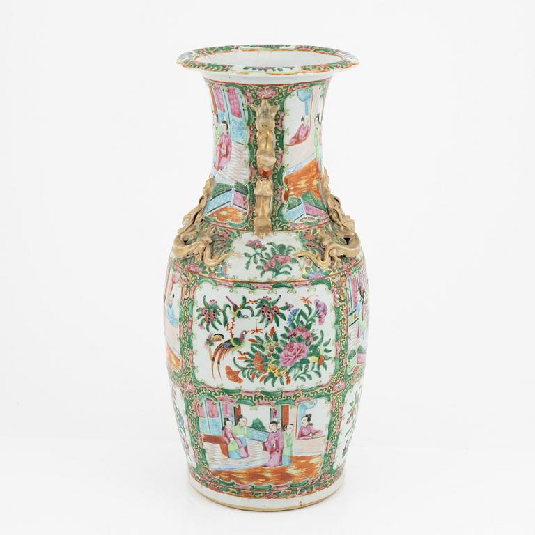 Vas, porslin, Kanton, Qingdynastin, 1800-tal.