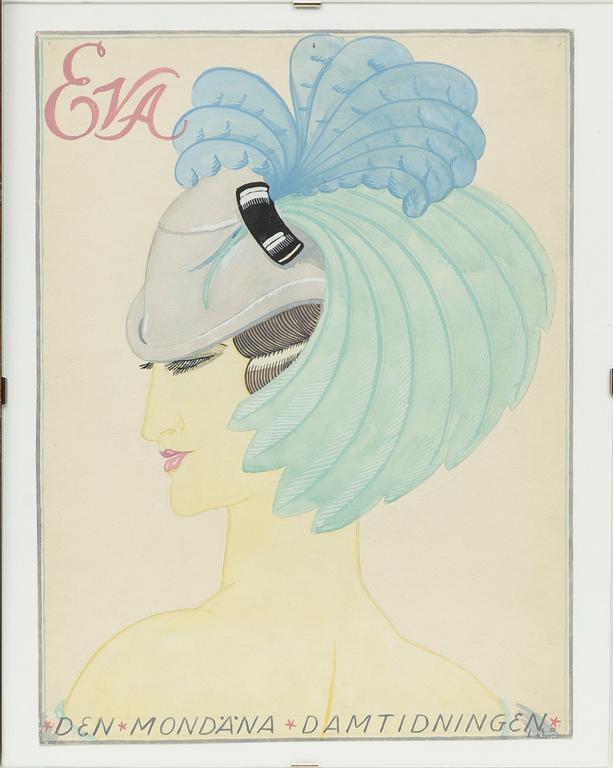 Wilhelm Kåge, Two esigns for magazine covers for "Eva".