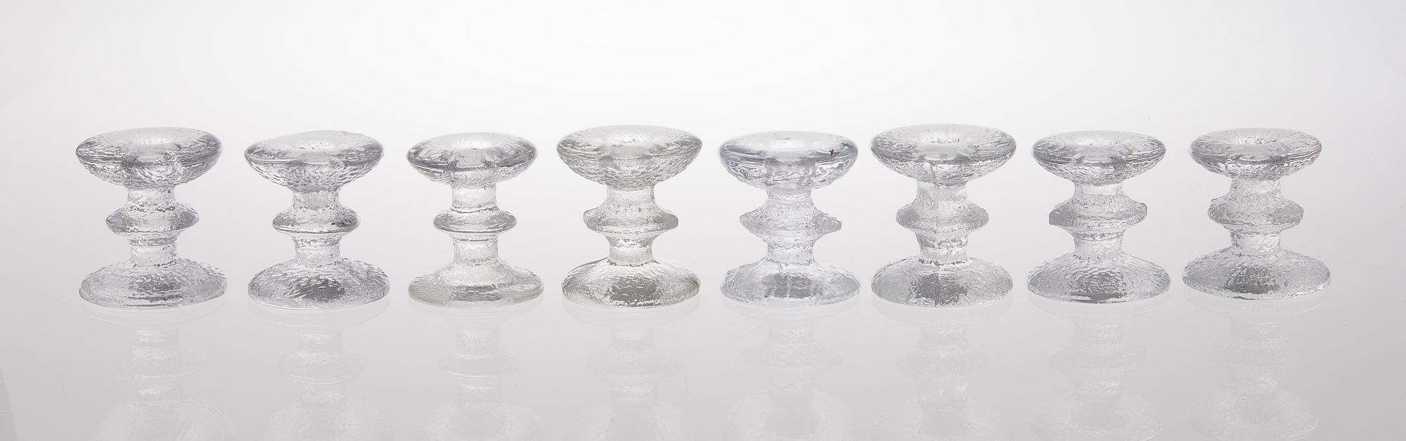 TIMO SARPANEVA, A SET OF TWENTY "Festivo" glass candlesticks. Iittala.