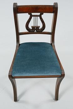 STOLAR, 8 st, empirestil, omkring 1900-talets mitt.