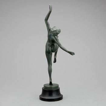 OKÄND KONSTNÄR, skulptur, art deco, brons, märkt J M Michel 1920/30-tal.