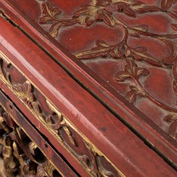 SKRIN, lackerat trä. Qingdynastin, 1800-tal.