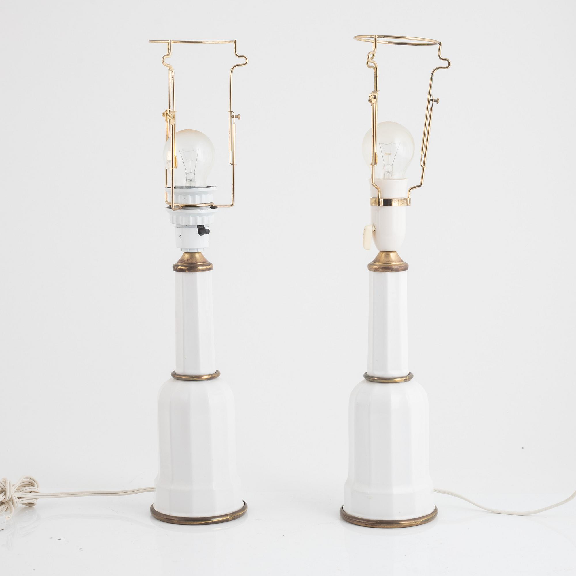 A pair of table lights, second half of the 20th Century.