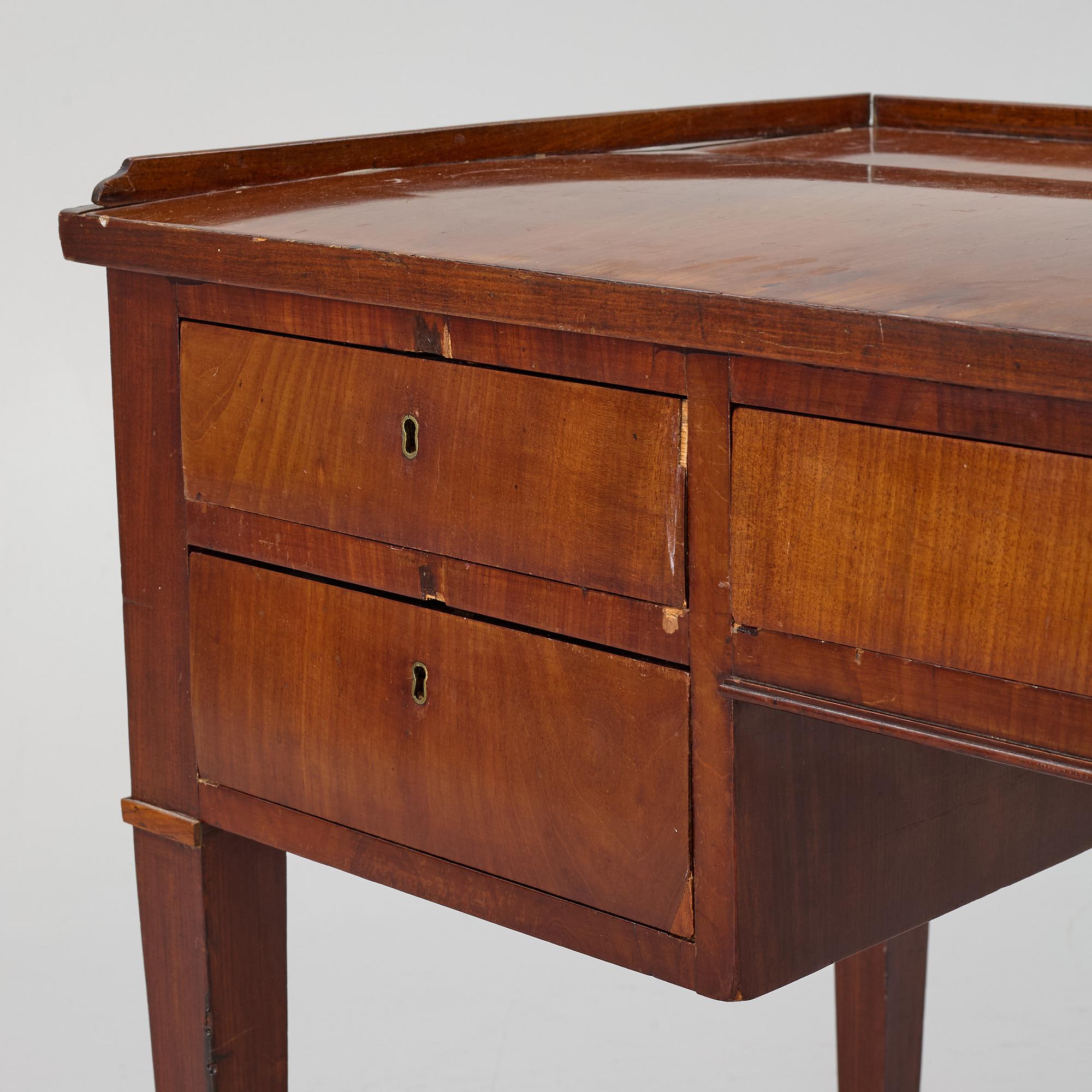 A Gustavian style writing desk, from around the year 1900.