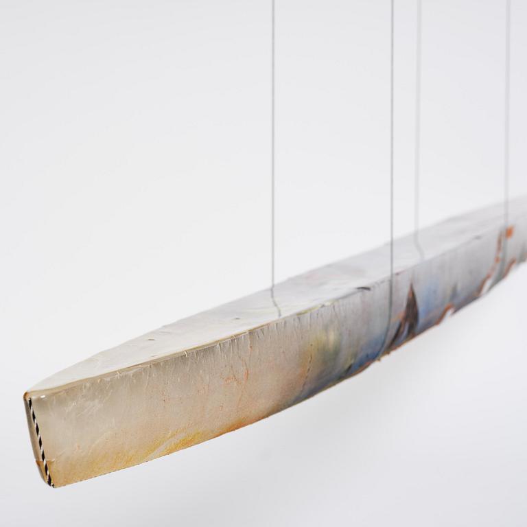Bertil Vallien, a monumental sand cast glass sculpture of a boat, Kosta Boda, Sweden, 21st century.