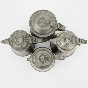 Stop, 4st, tenn, bla Per Fredrik Wigholm, Arboga 1845 eller 1847.