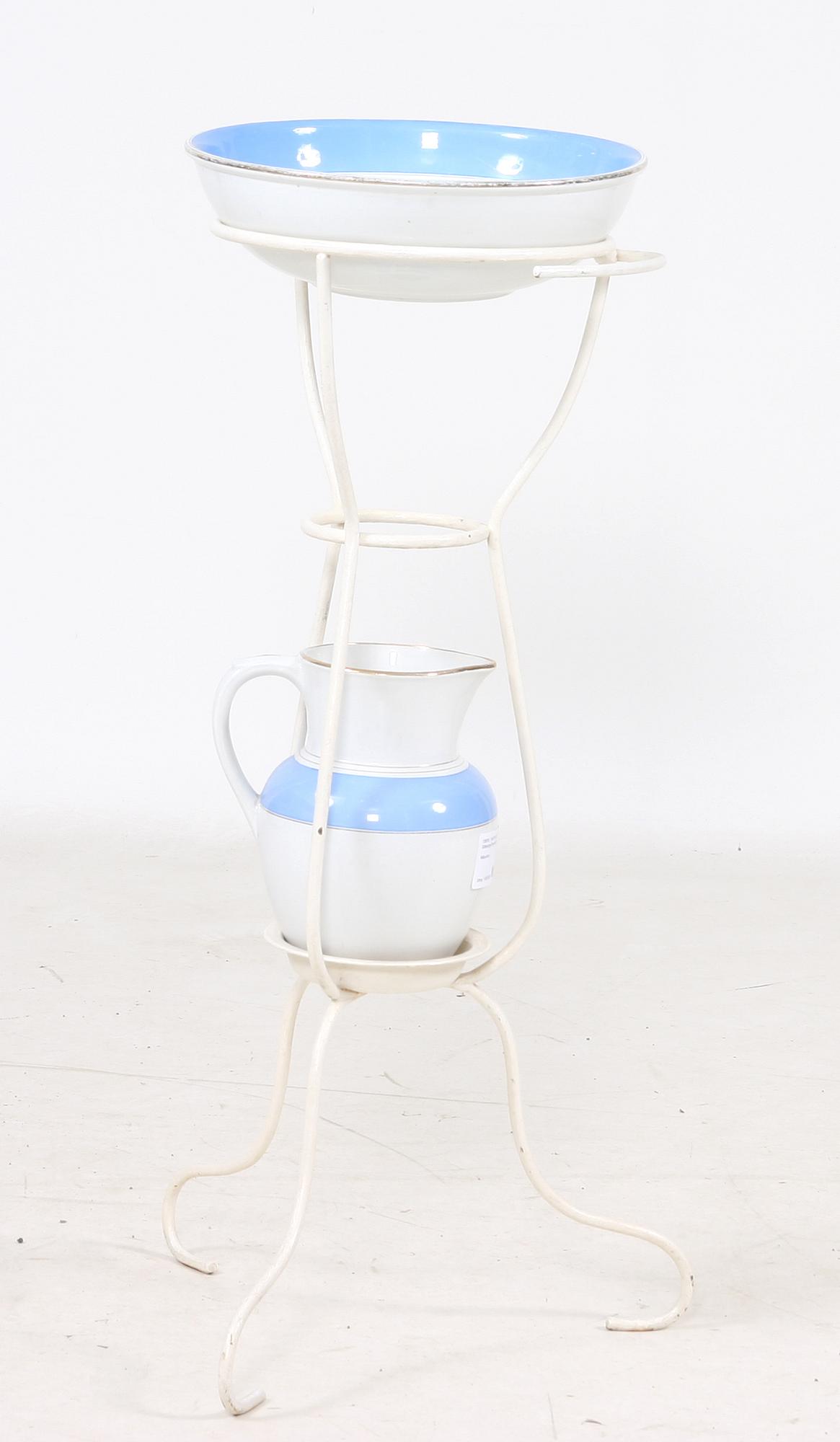 TVÄTTSTÄLL, metall samt flintgods, Göteborgs Porslinsfabrik.