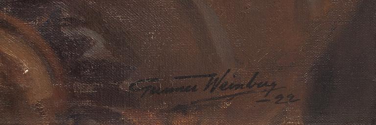 GUNNAR WEINBERG, olja på duk. Signerad och daterad -22.