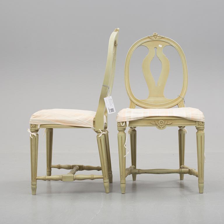 STOLAR, 2 st, gustaviansk stil, "svensk modell", 1900-talets första hälft.