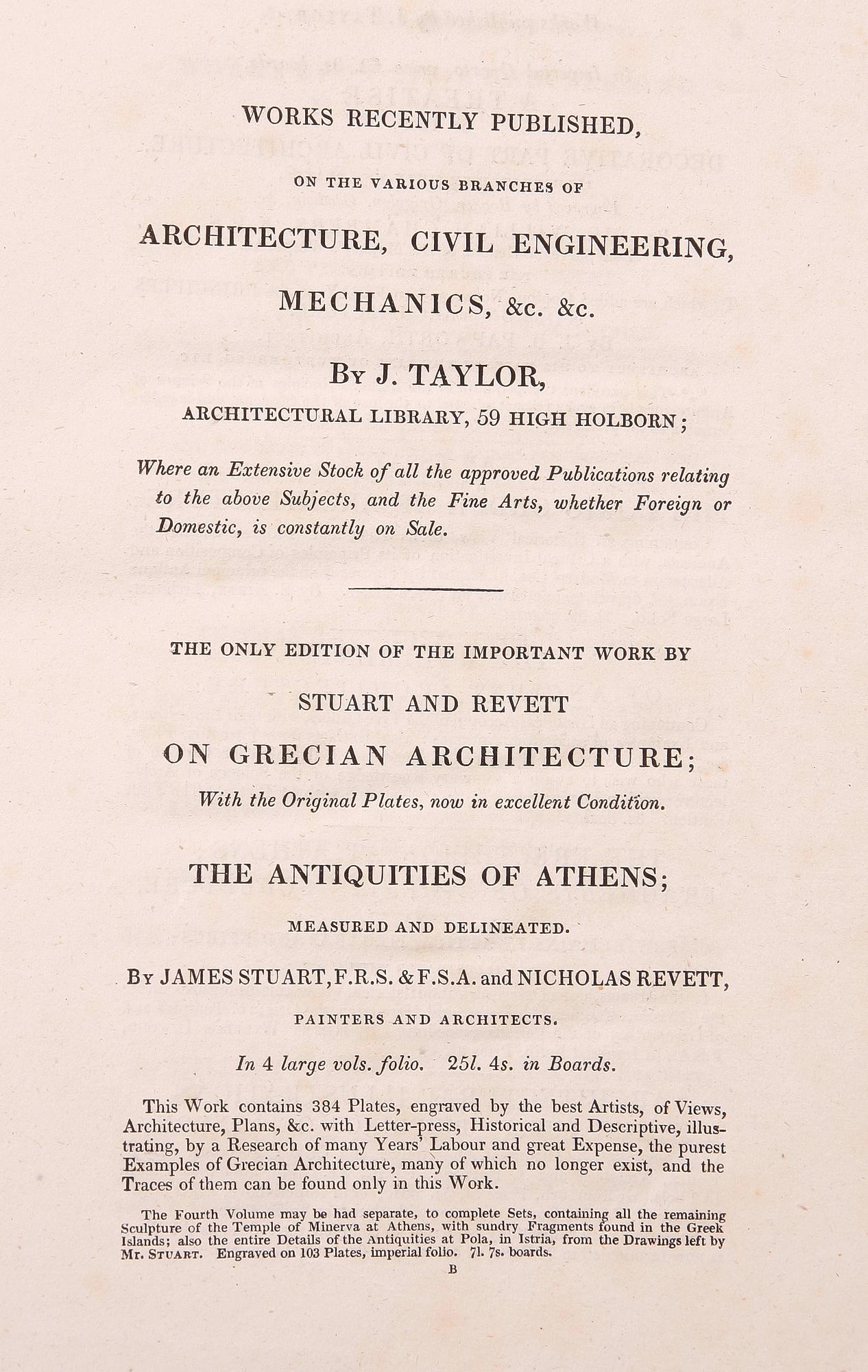BOK, "Plans and elevations for cottages, villas and ornamental buildings", av J. Thomson, London 1827.
