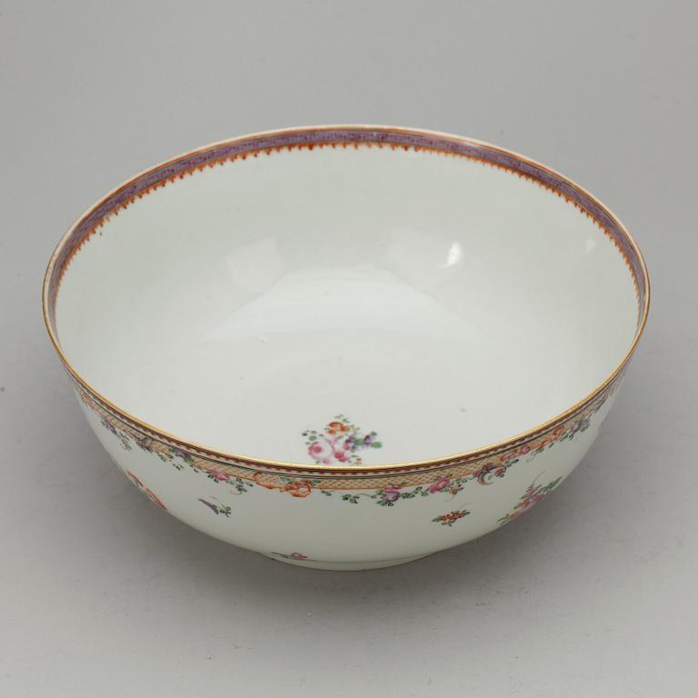 BÅLSKÅL, porslin, Kina, Qing dynastin, 1700-tal.