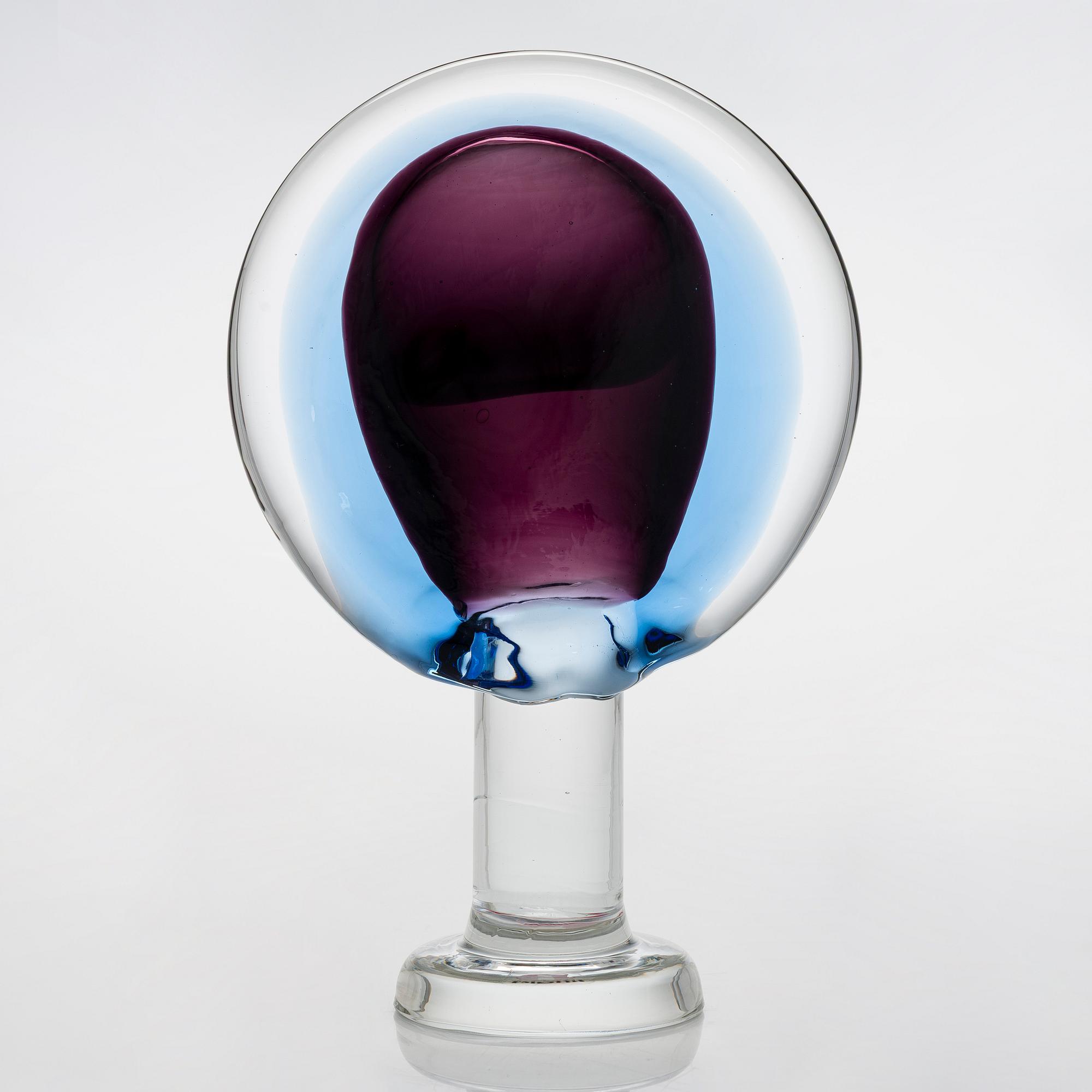 Oiva Toikka, glasskulptur, "Lollipop", signerad Oiva Toikka Nuutajärvi 2008 39/59.