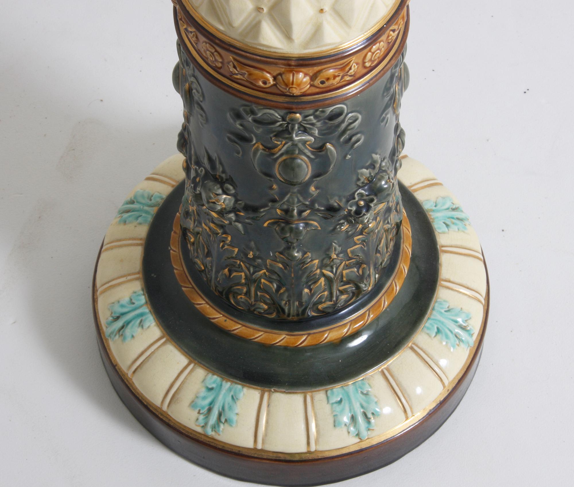 PIEDESTAL, majolika, Rörstrand.