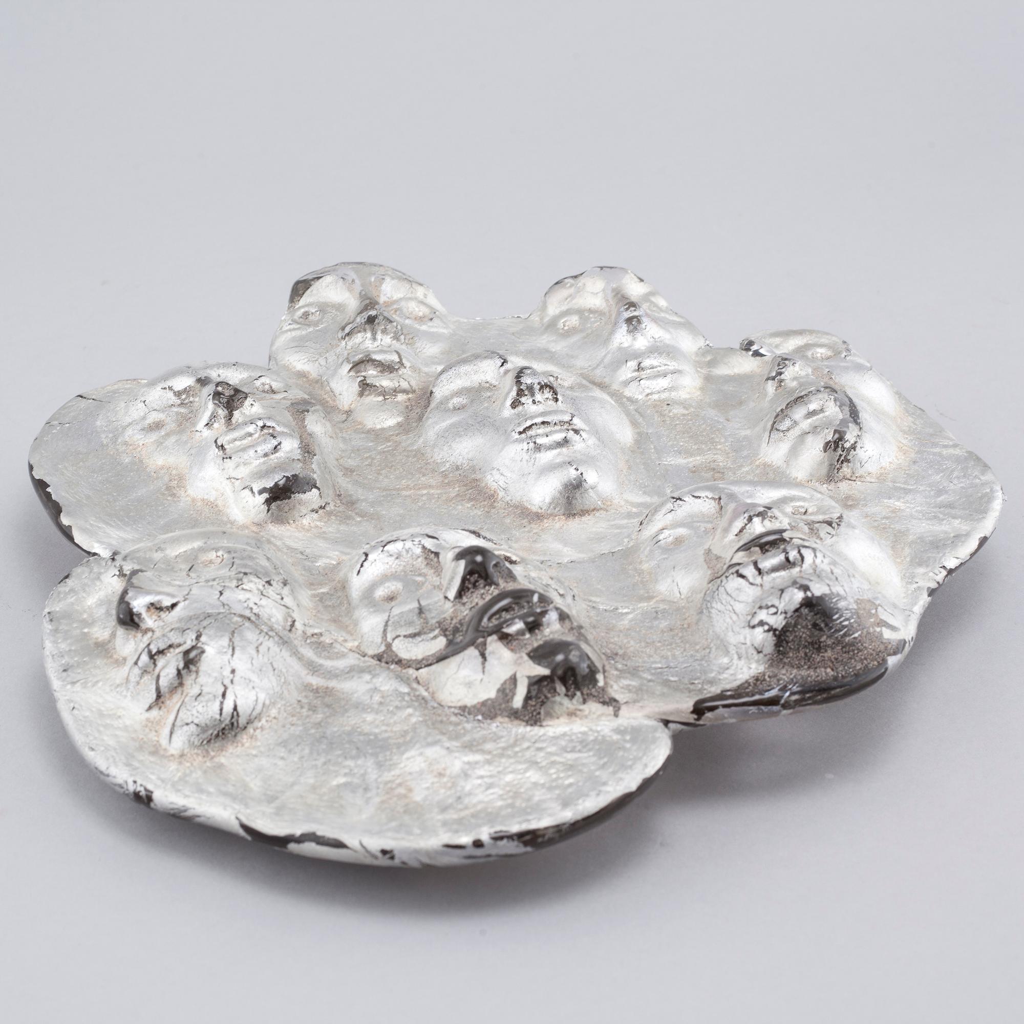 A glass sculpture, designed by Claes Ulvesten, signed.