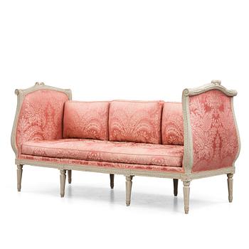 48. A Gustavian late 18th century sofa.