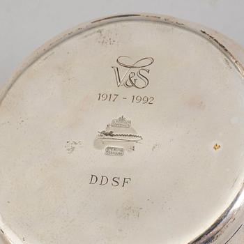 A sterling silver and enamel bowl by Anton Michelsen, Copenhagen, 1990s.
