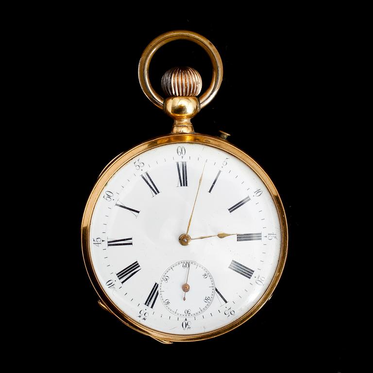 FICKUR, 18 k guld, sekelskiftet 1900.