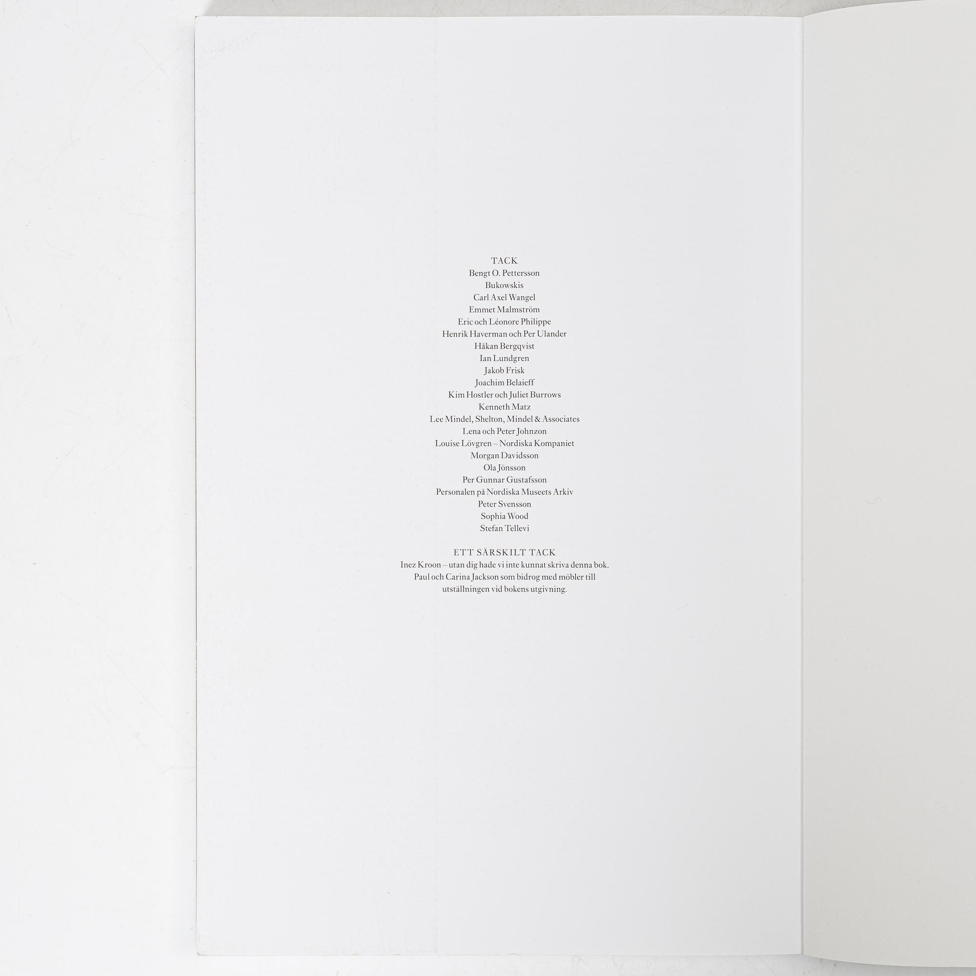 "Axel Einar Hjorth Furniture Architect" book, Christian Björk, Thomas Ekström, and Eric Ericson, Signum, 2009.