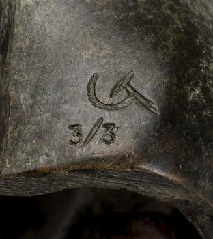 OKÄND KONSTNÄR, skulptur, brons, monogramsignerad CT och numrerad 3/3.