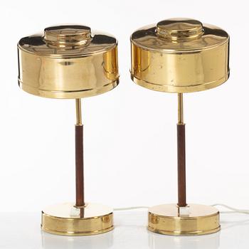 The Johansson Brothers Autometall, table lamps, a pair, Skellefteå, 1960s.