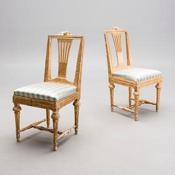 A PAIR OF CHAIRS, gustavian, late 18th century Lindome.