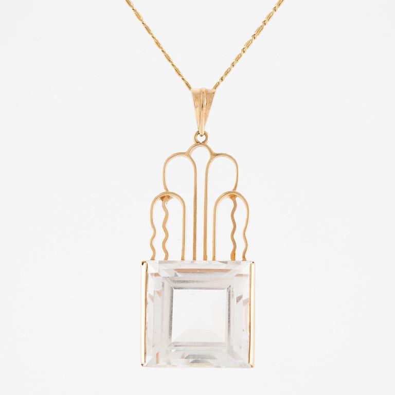 Ateljé Stigbert, Engelbert, collier 18K guld med bergkristall.
