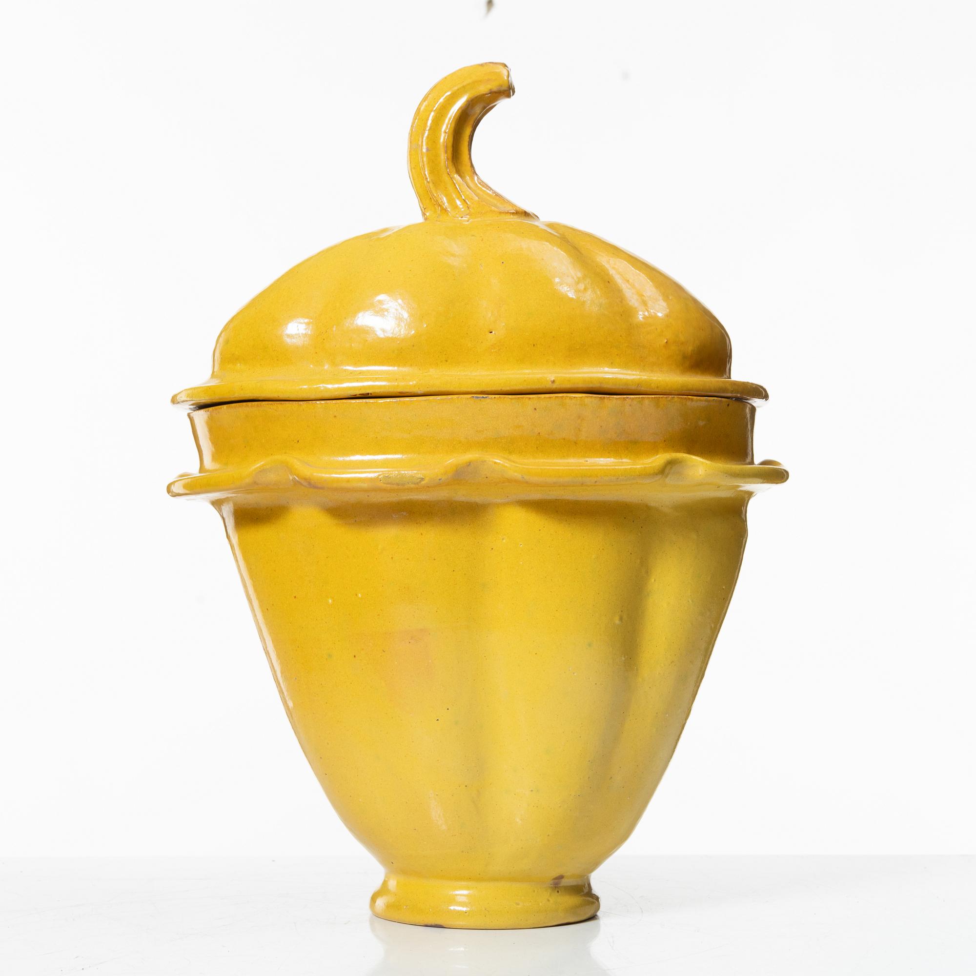 Allan Ebeling, skål med lock, och skålar, 2 st, glaserad keramik, Torshälla 1930-tal.