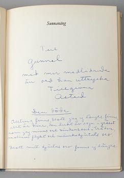 Two books by Astrid Lindgren with dedications from the author.