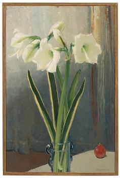 337. Olle Hjortzberg, Still life with lillies.