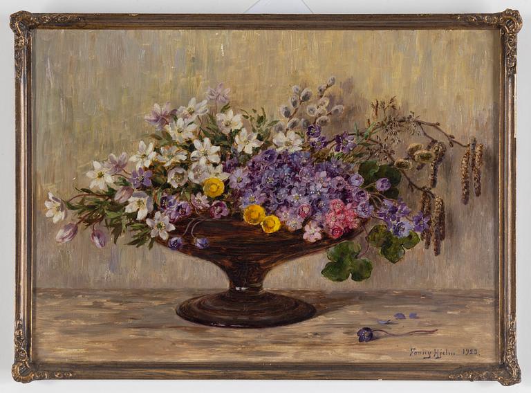 FANNY HJELM, oil on board, signed and dated 1923.