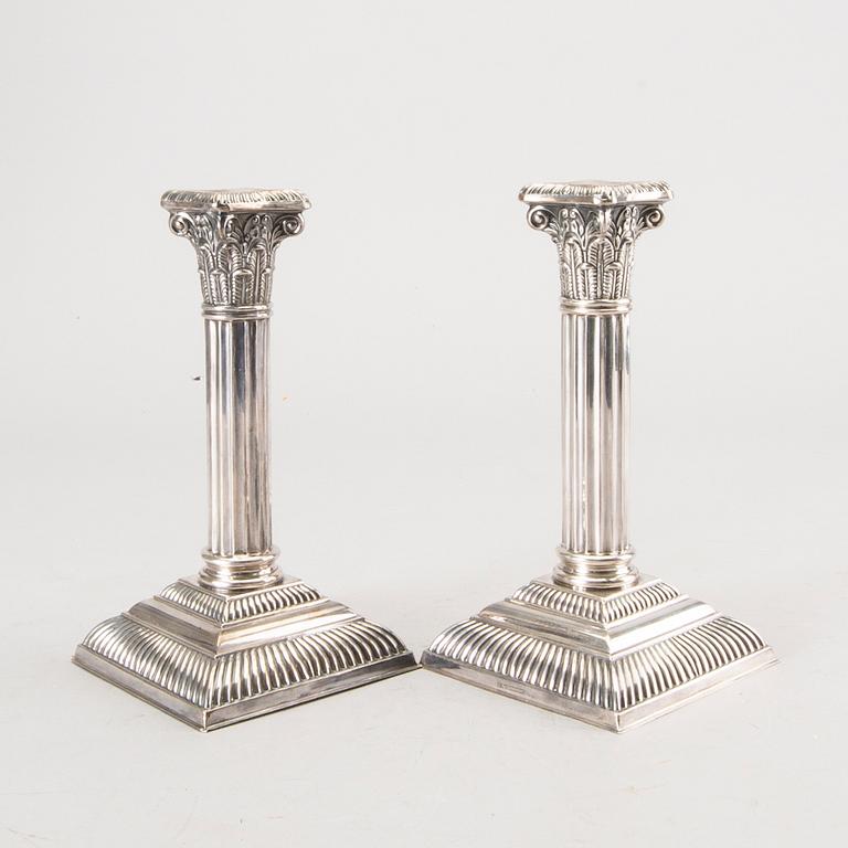 A PAIR OF SILVER CANDLESTICKS Kultakeskus Oy Åbo Finland, 1974.