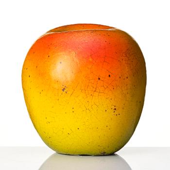 Hans Hedberg, a faience sculpture of an apple, Biot, France.