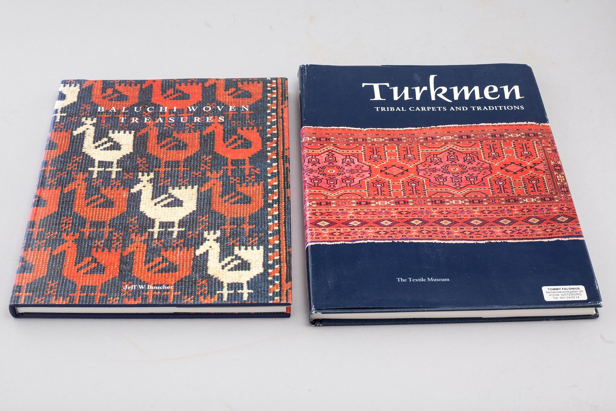 BÖCKER, 7 st, om orientaliska mattor, 1900-talets andra hälft.