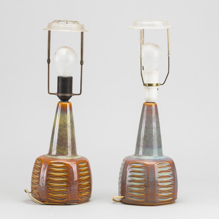 2 PCS OF TABLE LAMPS, Einar Johansen, Söholm stentöj, Bornholm, Denmark, second half of the 20th century,