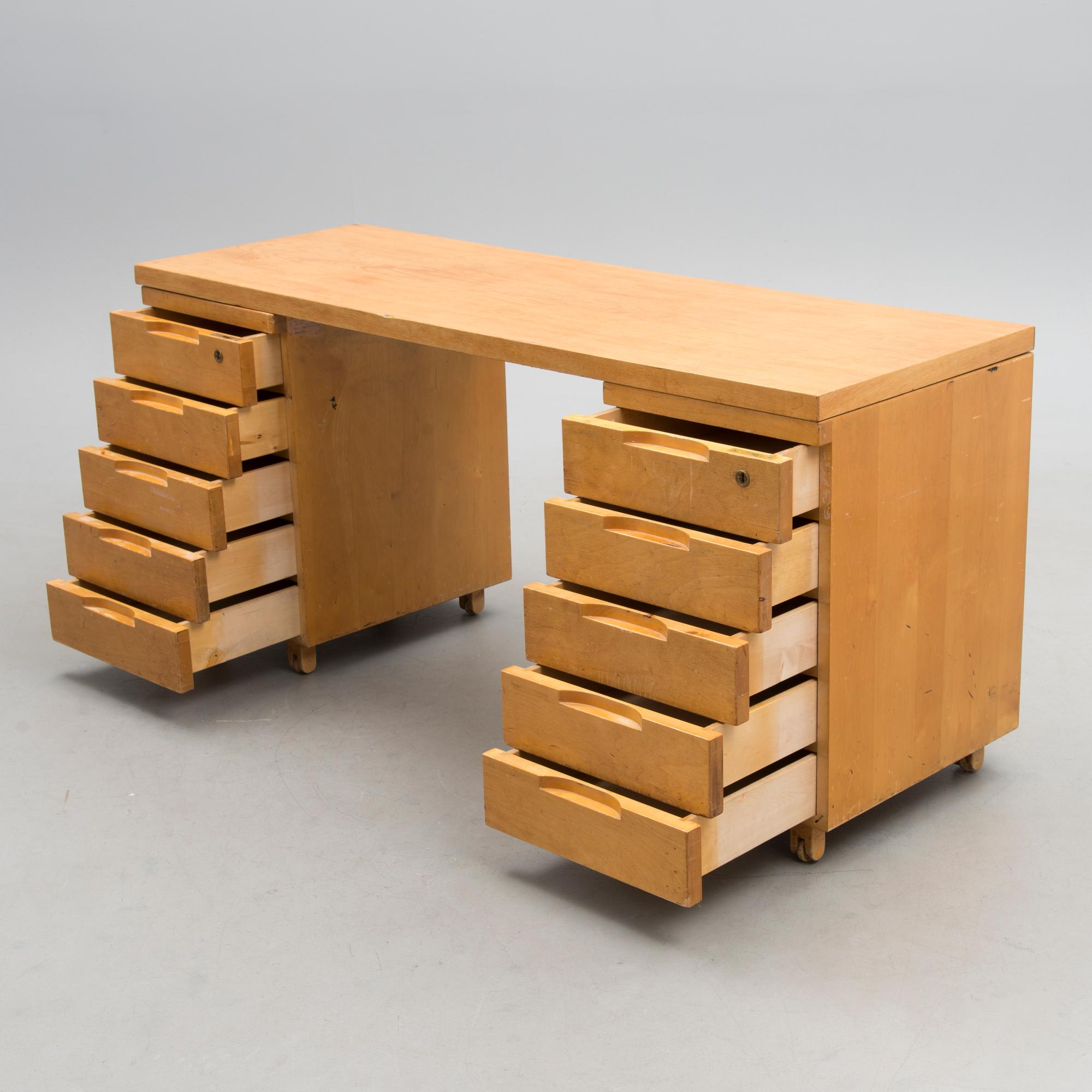 ALVAR AALTO, skrivbord, Artek, 1900-talets mitt.