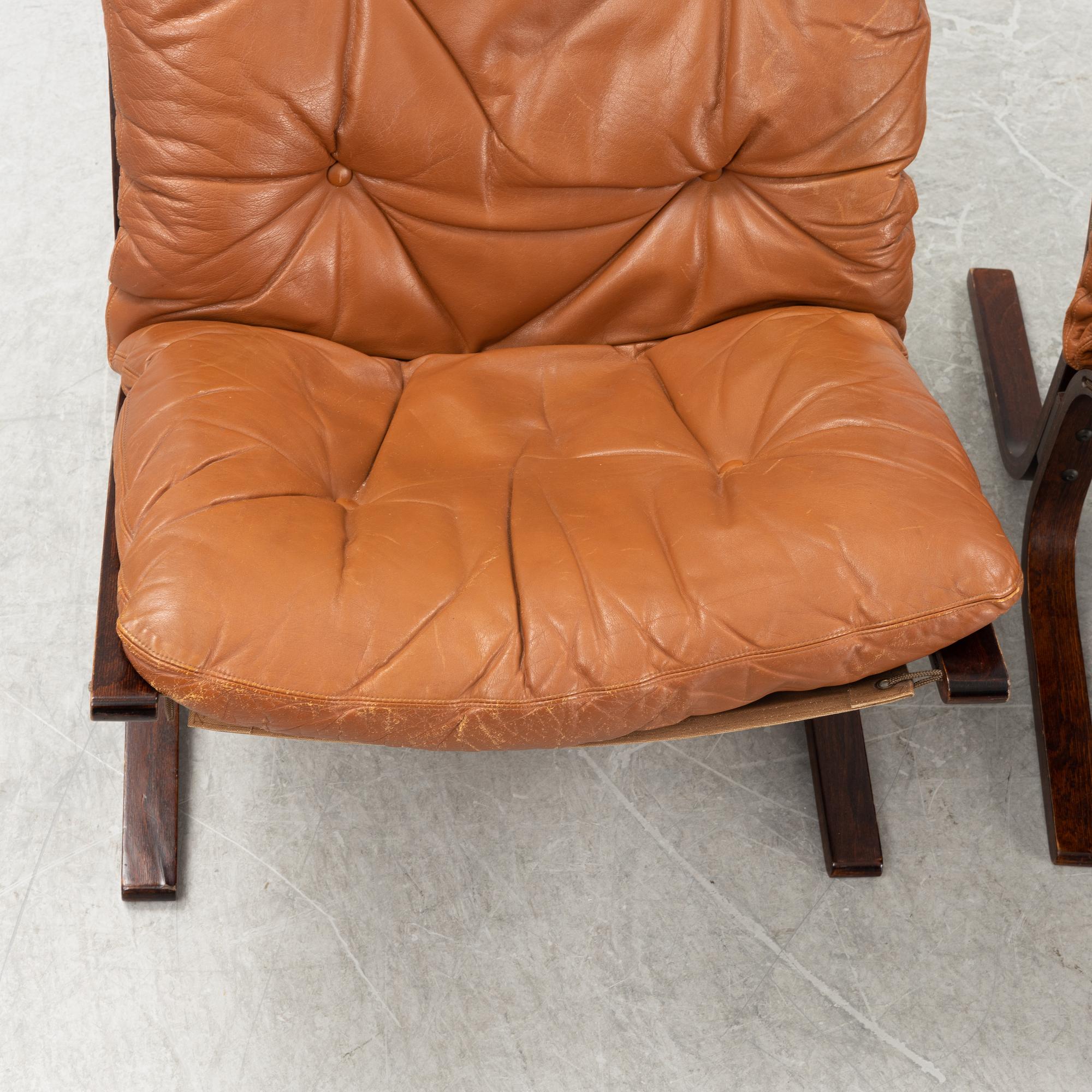 Ingmar Relling, a pair of 'Siesta' easy chairs from Westnofa, Norway, designed 1965.