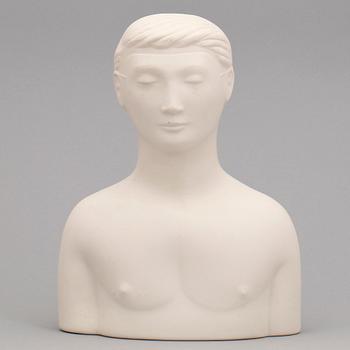 STIG LINDBERG, figurin, parian, "Mannen med masken", ur serien Figurin, Gustavsberg.